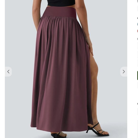 NWT Halara Breezeful™ High Waisted Split 2-in-1 Flowy Quick Dry Skirt Amaranth - Picture 5 of 14